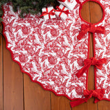 Nutcracker Toile Quilted Tree Skirt
