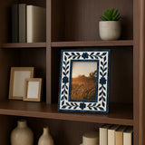 Blue Floral Petals Photo Frame