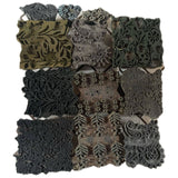 Block Print Velvet Lilac Flower Pillow