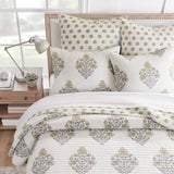 Kamira Ochre Reversible Quilt Set