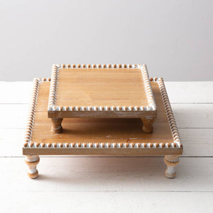 Beaded Wood Risers