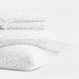 Rustic Jacobean Cotton Patterned Sheet Set in Light Blue