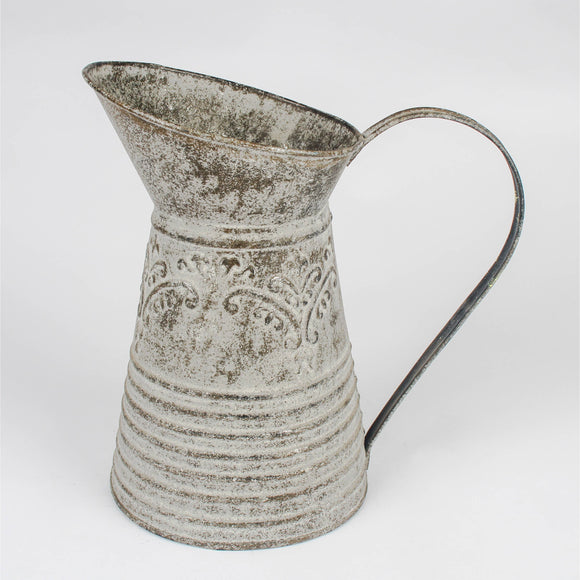 Acanthus Stone Wash Metal Planter Jug