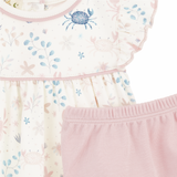 Crabby Cove Diaper Cover Set in Rose