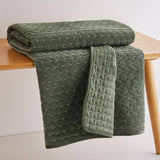Velvet Stitch Quilted Throw: Grey