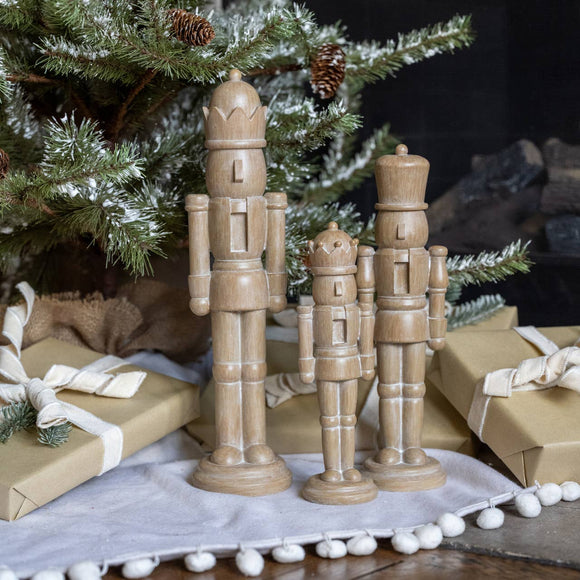 Whitewashed Tabletop Nutcracker