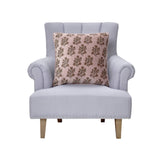 Block Print Velvet Lilac Flower Pillow