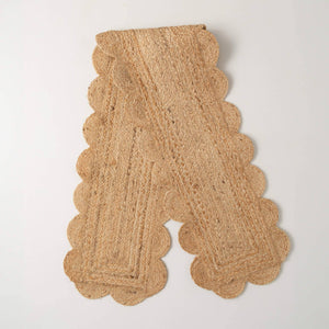 Sedgefield Jute Scalloped Table Runner