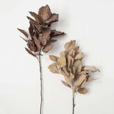 Faux Dried Hydrangea Leaf Spray