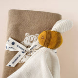 Lovey Bee Cream Baby Gift Blanket Toy Spring Cuddle Cloth