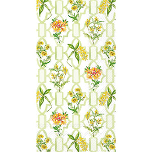 Marigold & Green Trellis Paper Guest Towels