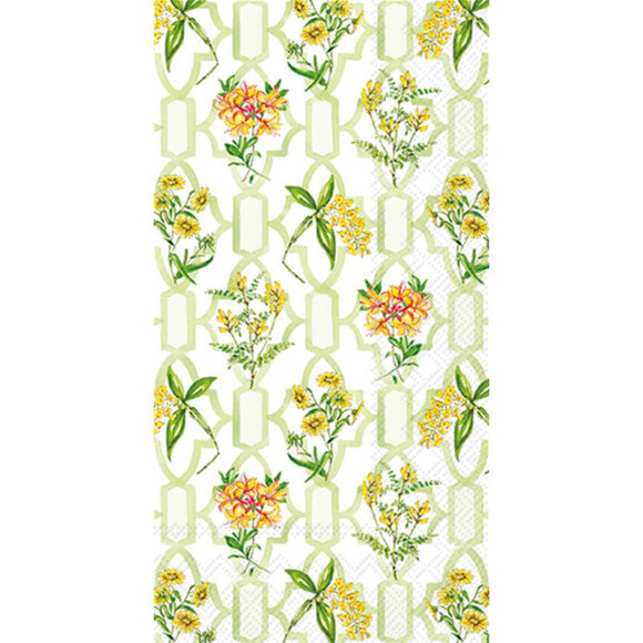 Marigold & Green Trellis Paper Guest Towels