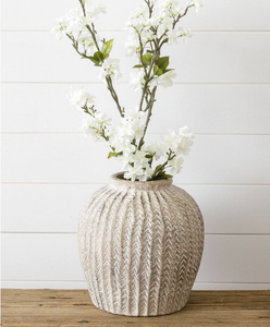 Carved Terracotta Pot