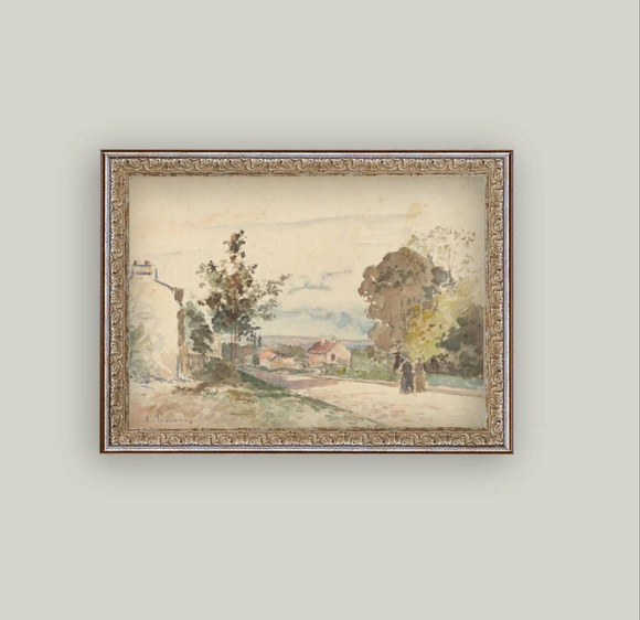 The Road From Versailles Framed Antique Art: 16x12