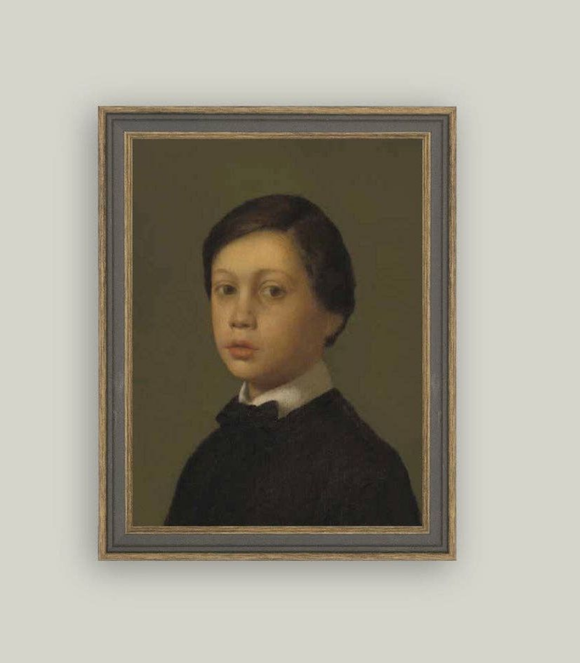 Rene De Gas Portrait Framed Antique Art: 7x9