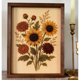 Fall Bouquet Wood Wall Art 13x17"