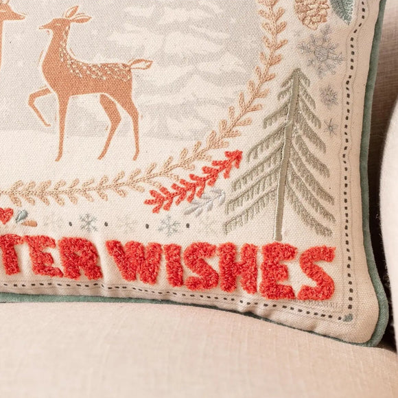 Warm Winter Wishes Throw Pillow