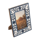 Blue Floral Petals Photo Frame