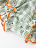 Fall Plaid Pumpkin Bow Romper