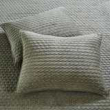 Velvet Stitch Quilt Set in Forrest