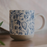 Handcrafted Spring Delft Stoneware Coffee Mug