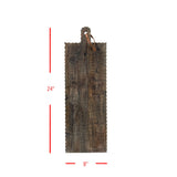 Oversized Hand Carved Black Wood Serving Cutting Board