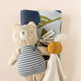 Lovey Bee Cream Baby Gift Blanket Toy Spring Cuddle Cloth