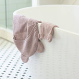 Hooded Towel + Wash Mitt Set in Orchid