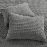Velvet Stitch Quilt Set: Chambray