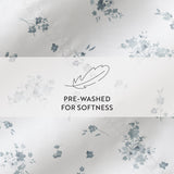 Blue Bouquet Bliss Brushed Cotton Patterned Sheet Set