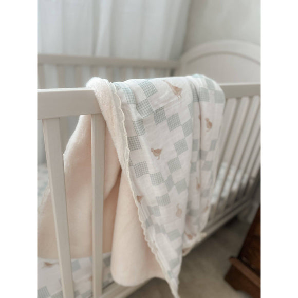 Goosey Gander Fur Lined Cot Blanket