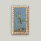 Flowers in a Glass Vase by Monet Framed Antique Art (7x12)