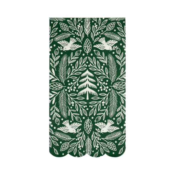 Winter Woodland Scalloped Paper Dinner Napkin