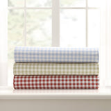 100% Cotton Gingham Sheet Set