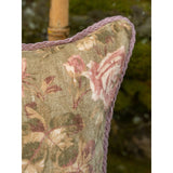 Vintage Rose Velvet Olive Pillow