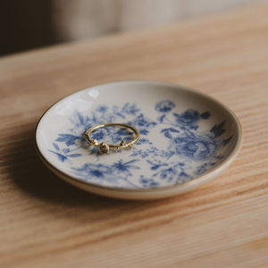 Spring Blue Delft Ceramic Trinket Tray