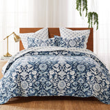 Laure Indigo Quilt Set in Full/Queen