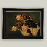 Three English Foxhounds: 7x5