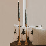 Green Tree Taper Candles (Set of 2)
