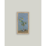 Flowers in a Glass Vase by Monet Framed Antique Art (7x12)