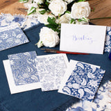Blue Block Print Notecards