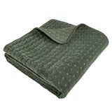 Velvet Stitch Quilted Throw: Grey