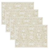 Coastal Beach Crab Damask Placemat Set of 4