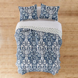 Laure Indigo Quilt Set in Full/Queen