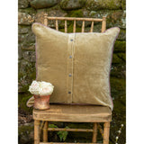Vintage Rose Velvet Olive Pillow