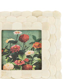 Emery 4x4 Photo Scallop Picture Frame White Bone