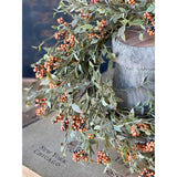 13" Hasp Berry Candle Wreath