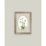 Blue Blooms on Stripe: 5x7