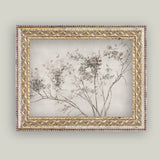 Rose Bush Framed Antique Art: 10x8