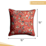 Dalida Terracota Throw Pillow 20" x 20"